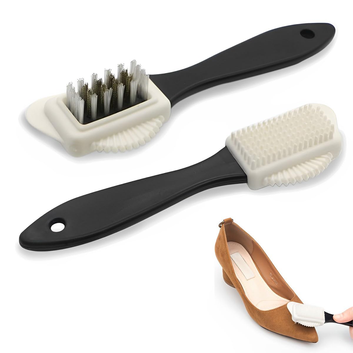 HASTHIP 3 in 1 Suede Shoe Cleaner Brush, Cleaner for Suede Boots, Cleaning & Refreshing Brush for Suede Leather Products with Brass & Nylon Bristles HASTHIP 3 in 1 Suede Shoe Cleaner Brush, Cleaner for Suede Boots, Cleaning & Refreshing Brush for Suede Leather Products with Brass & Nylon Bristles